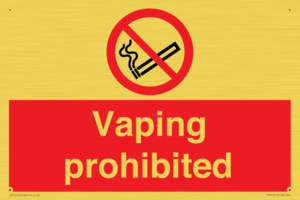 Vaping prohibited